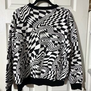 Wild Fable Monochrome Swirl Crewneck Sweater